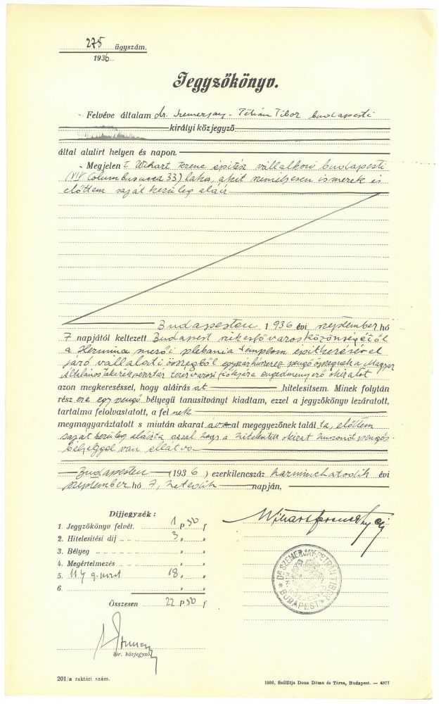 Wihart Ferenc nagyapám ugyan nem a piszkos anyagiakra helyezte a hangsúlyt, Lánya, fia nevelésénél is nagyon visszafogott volt anyagiak dolgában,<br>de hiába az építkezési nagy munkák, mégis anyagi szűkében volt állandóan. Minden építkezés után össze kellett raknia a kezét: ez marad nekem, csak ennyit érek én? <br>Pedig sok munkája volt, sokat keresett. Mondjuk munkásait is jobban fizette a megszokottnál. Általában örökös lemaradásban volt magától, mindig tartozott, állandóan engedmé