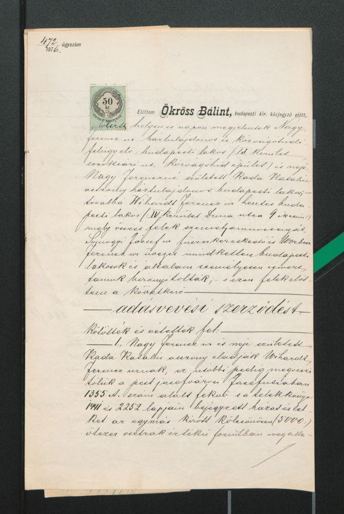 Talán emlékeztek a mindig élénk tekintetű Kada Lajos címzetes thibicai érsekre, aki II. Szent János Pál pápa körül serénykedett még anno. Eredetileg máshogy hívták, <br>azt hiszem egyik nagymamája nevét a Kada nevet csak később vette fel. De miért is? Tiszteletből... És még... <br>Most elárulom nektek. Budapest Főváros Levéltára ma is őrzi azt az Ökröss Bálint magyar királyi közjegyzőtől származó okiratot 1876-ból,